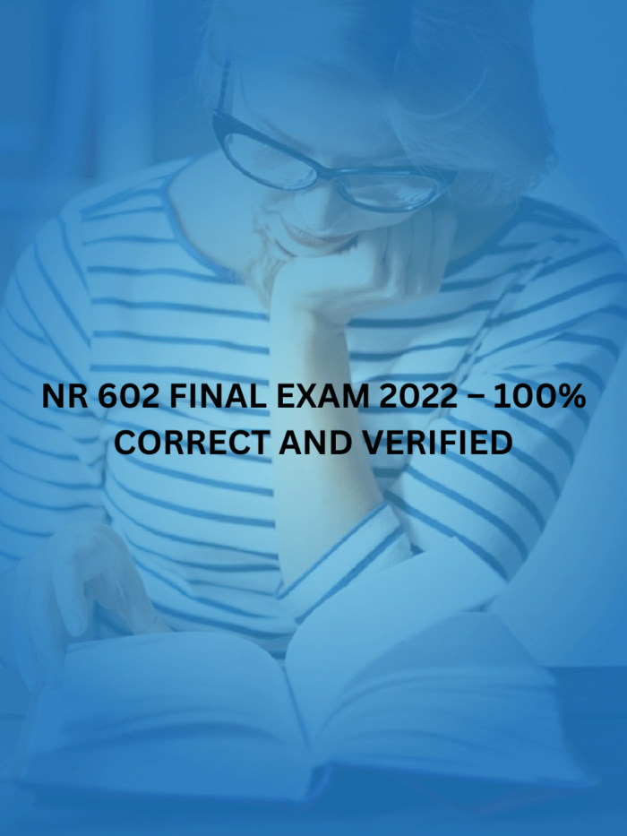 NR283 Exam 1 Questions Bank with Answers Latest 2021 2022 6 min.png